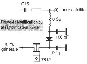 Extraction de l'alim sur pr�ampli F5FLN