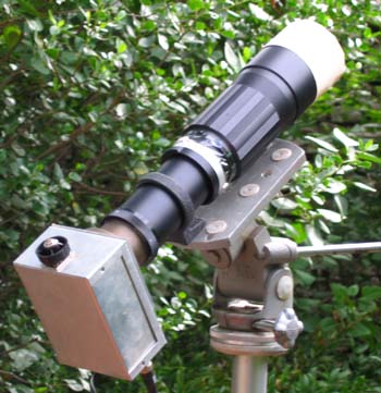 Caméra avec le téléobjectif