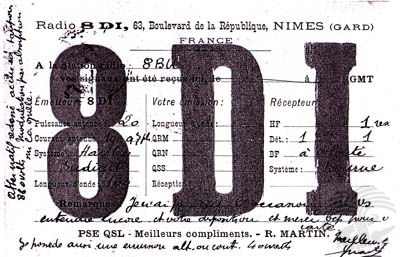 Carte QSL F8DI, galerie F5AD