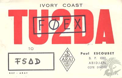 Carte QSL F0EX, galerie F5AD