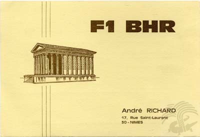 Carte QSL F1BHR, galerie F5AD