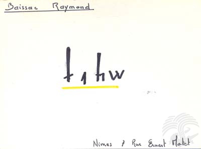 Carte QSL F1HW, galerie F5AD