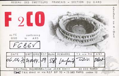 Carte QSL F0EX, galerie F5AD