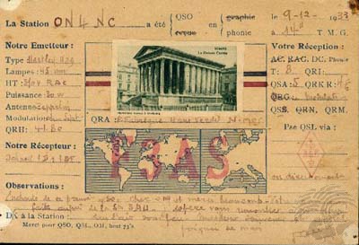 Carte QSL F3AS, galerie F5AD