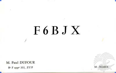 Carte QSL F6BJX, galerie F5AD