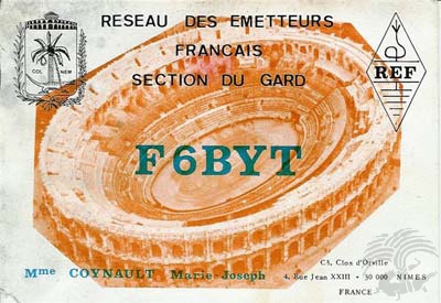 Carte QSL F5HA, galerie F5AD