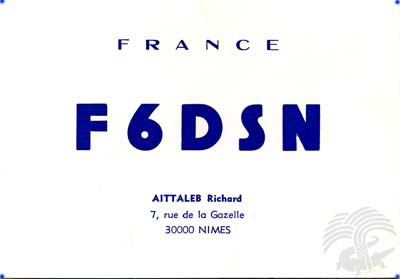 Carte QSL F6DSN, galerie F5AD