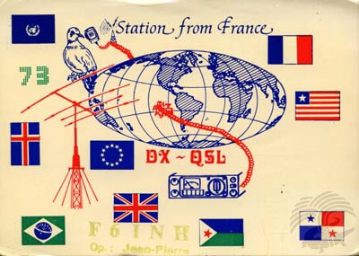 Carte QSL F6INH, galerie F5AD