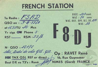 Carte QSL F8DJ, galerie F5AD