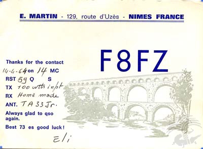 Carte QSL F8FZ, galerie F5AD