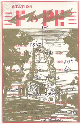 Carte QSL F8PE, galerie F5AD
