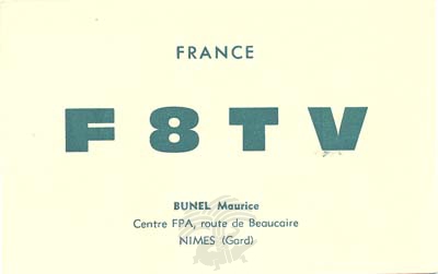 Carte QSL F8TV, galerie F5AD