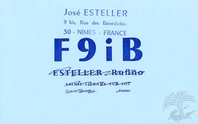 Carte QSL F9IB, galerie F5AD