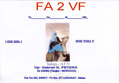 Carte QSL F0EX, galerie F5AD